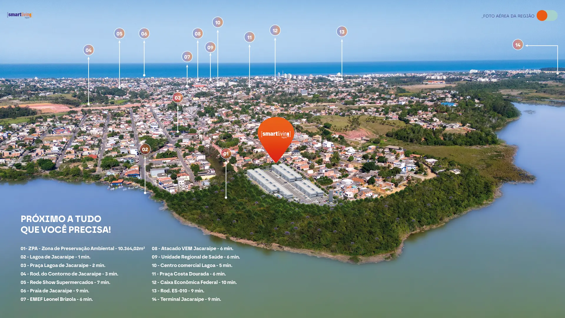 Mapa da região | Smart Living Lagoa